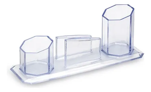 comprar Porta Caneta Lápis Objeto Lembrete Triplo Acessório De Mesa