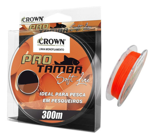 Linha Mono Crown Pro Tamba Soft Orange 0,40mm 32lb/14kg 300m