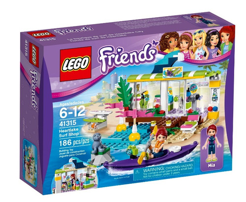 Lego 41315 Friends Amigas Tienda De Surf 186 Pcs 