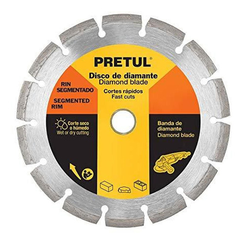 Disco De Diamante, Rin Segmentado, 4-1/2', Pretul 27032