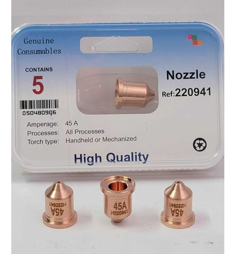 5 Boquillas Para Plasma 220941 45 Amp Generica