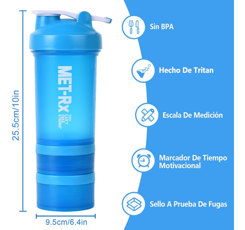 Botella Mezcladora Proteínas Para Batidos De Proteínas.