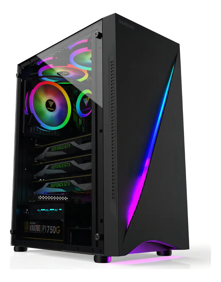 Gabinete Gamer Gamdias Argus E5 Rgb Mid Tower Preto