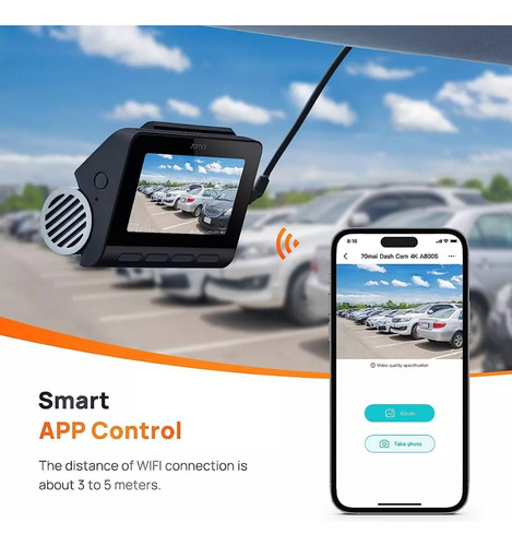Camera Veicular Automotiva Xiaomi 70mai A800s 4k Dual Carro