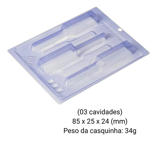 Kit 5 Formas Molde Pirulito Vertical Lembrancinha Chocolate