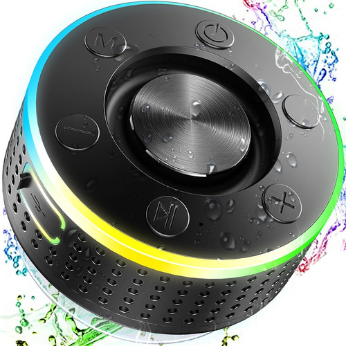 Zakotu Altavoz De Ducha Bluetooth, Altavoces Bluetooth Inalá Color Black 110v