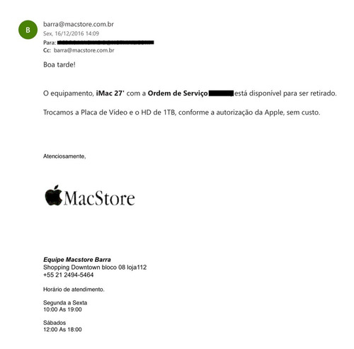 Apple iMac Core I7 (27 Inch) Hd 1tb A1312
