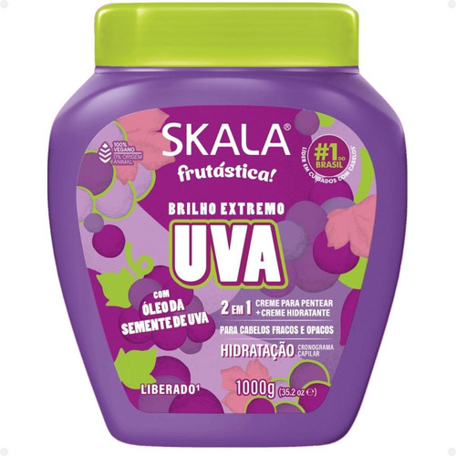 Creme Tratamento Skala Uva 2 Em 1 1000g