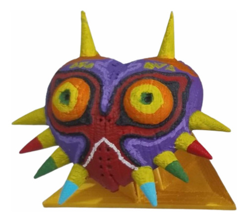 Mascara Majora's Mask De Zelda Pintada Con Base 10 Cm