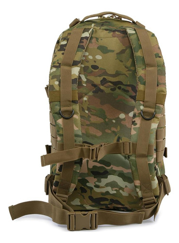 Mochila Tática Reforçada 30 Litros 12 Bolsos Várias Cores Cor Marrom Camuflado Desenho Do Tecido Liso