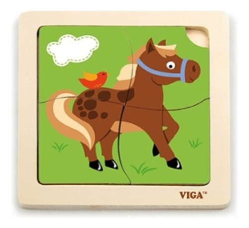 Puzzle Caballo Viga 4 Piezas