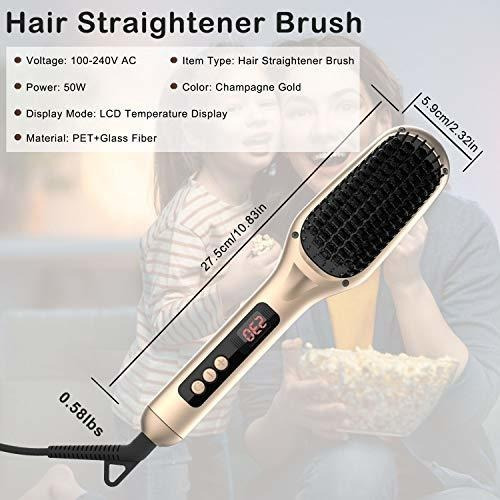 Imagen 7 de 7 de Ceramic Ionic Hair Straightener Brush180-450,htwon 30s
