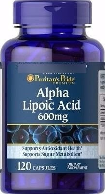 Alpha Lipoic Acid 600mg. Puritans Pride 120 Cápsulas Usa