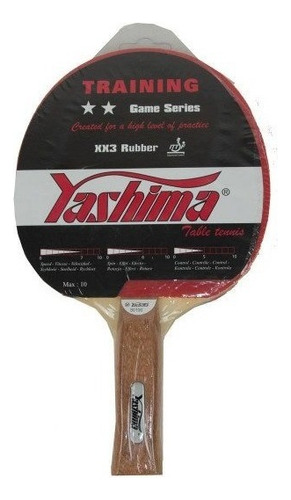 Paleta de ping pong Yashima Style 80190 roja AN (Anatómico)