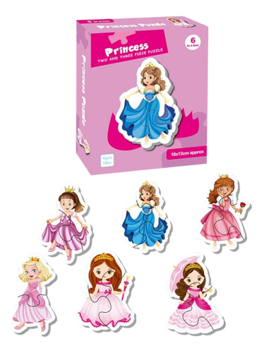 Rompecabezas Para Niñas De Princesas 6pcs