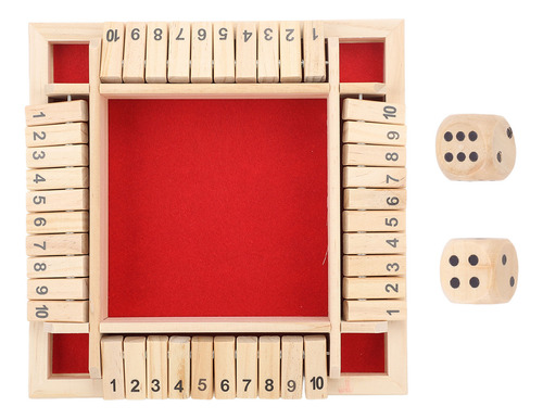 Juegos De Mesa De Madera De 4 Caras Wood Shut The Dice Game