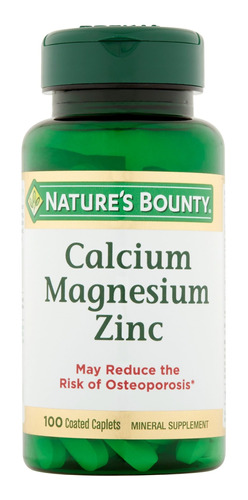 Calcio Magnesio Y Zinc 100 Cápsulas Nature's Bounty