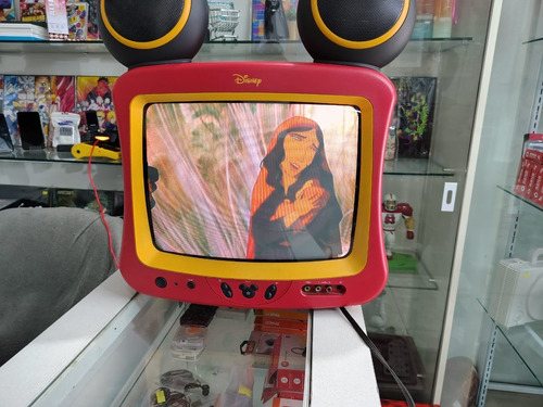 Tv Tubo 14 Disney Mickey Com Controle Remoto Original (Usado)