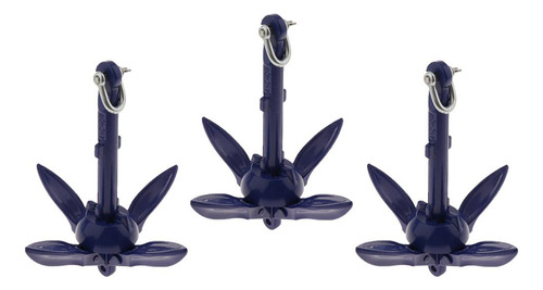 3x Ancla Plegable Azul Del Kayak Sistemas De Ancla De Del