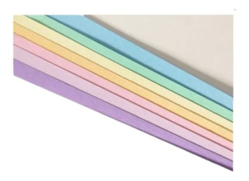 Cartulina De Color Pasteles 45x60cm Pack X10 Mismo Color