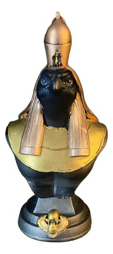 Estatua Busto Horus 14 Cm - Decoração De Resina Cor Dourado-escuro