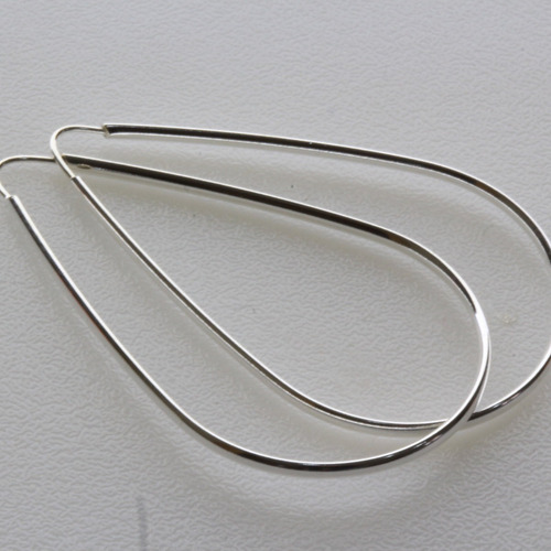 Imagem 5 de 7 de Argola Brinco Média Gota Prata 925- 5cm - Melhor Valor