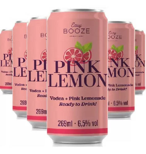 Imagem 1 de 1 de 12x Easy Booze Lata Vodka+pink Lemon 269ml