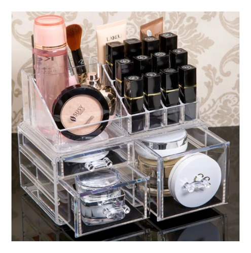 Organizador De Maquillajes De Acrílico Con 4 Cajones  