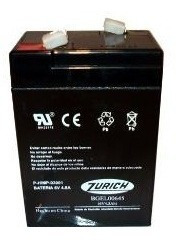 Bateria 6v 4,5 Amp Luz Emergencia 7x4,7x10cm Zurich Bgel645