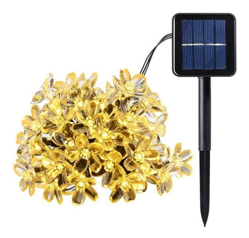 12 M Solar Led Cadena Luces Colgante Cereza Luz Hada