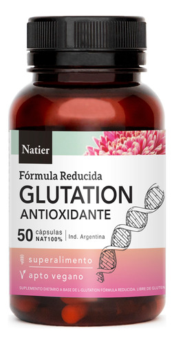 Capsulas De Glutation Antioxidante X 50 Cap - Natier