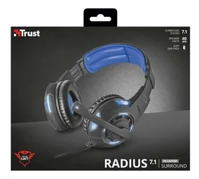 Auriculares Gamer Trust Gxt 350 Radius 7.1 Gxt 350 Negro