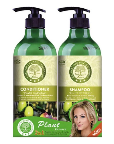 Shampoo & Acondicionador Orgánico Mystic Pack 550ml C/u