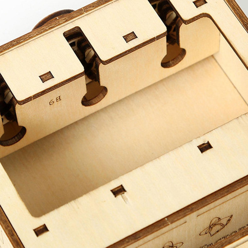 Caja De Madera Con Forma De Rompecabezas 3d, Modelo De Caja