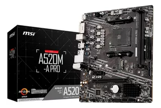 Placa Mae Msi A520m-a Pro, Amd Am4, Matx, Ddr4