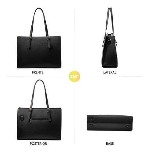 Imagen 2 de 7 de Bolsa Para Laptop 15.6 Ó 39.6 Cm Para Mujer De Negocios