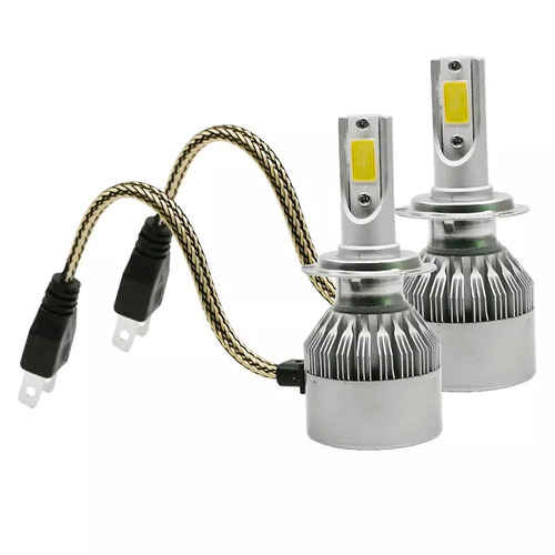 Kit Led Cree Cob C6 H7 H4 Biled 36w 7600lumens Con Cooler