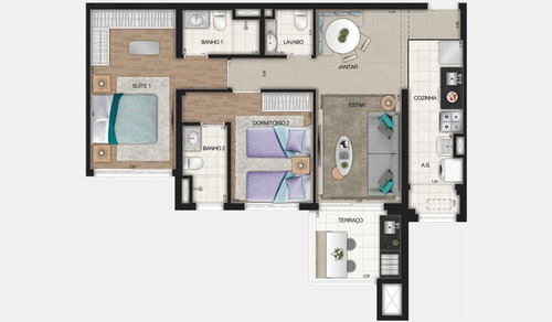 Imagem 26 de 26 de Apartamento De 72mts, 2 Suítes, Lavabo, Sala Ampla, Terraço Gourmet Com Churrasqueira, 1 Vaga, Osasco - 72jbosasco - 69105435