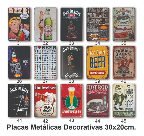 Imagen 5 de 10 de Placa Decorativa Coca Cola Retro Metal Cuadros Bar 30x20