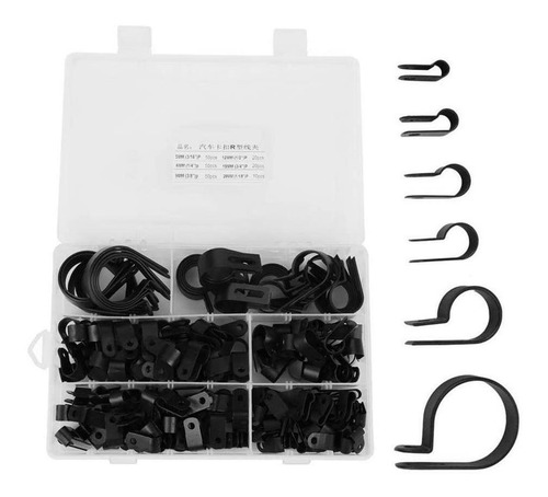 Imagen 1 de 5 de Sujetadores De Plástico Clips Abrazaderas Caja(200 Piezas)
