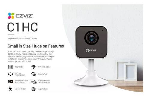 Imagen 3 de 3 de Cámara Seguridad Inalámbrica Wifi Ezviz 1080p 2mp Audio C1hc
