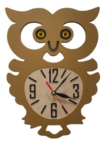 Reloj Búho Mdf Personalizados, Ideal Para Regalos.