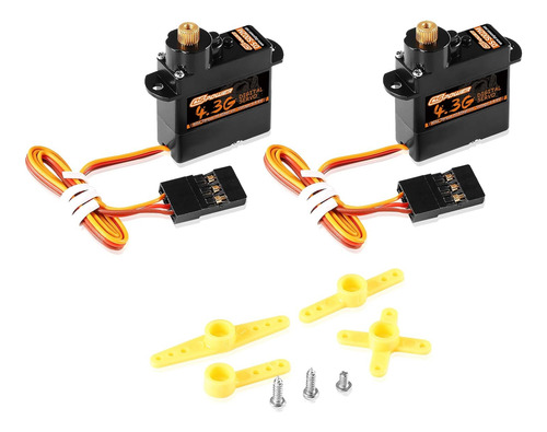 2pcs 4.3g Mini Servo, Rc Micro Digital Servo Motor Metal Gea