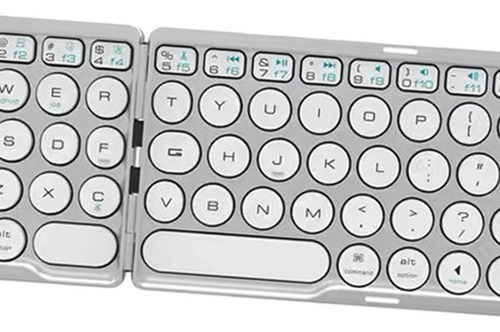 Teclado Inalámbrico Plegable De 64 Teclas Para Plata