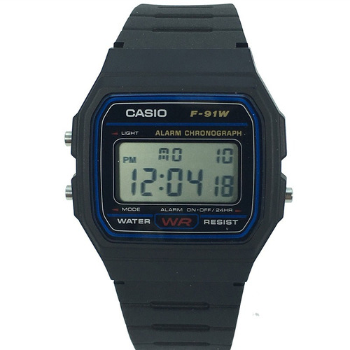 Reloj Casio F-91 Unisex Digital Multif. Color Negro