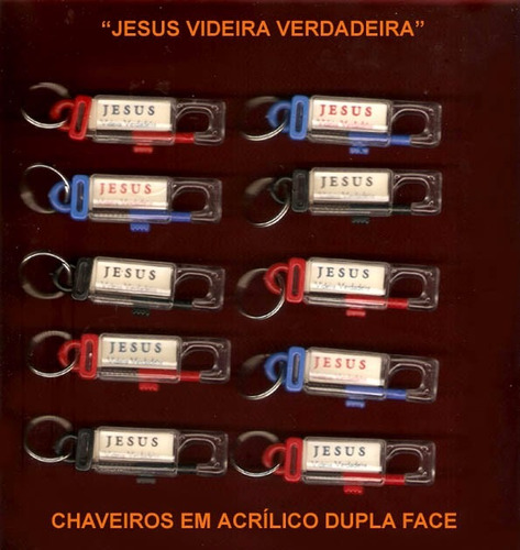 Chaveiro (238 Pças) Texto Bíblico Jesus Videira Verdadeira.