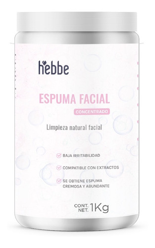 Espuma Shampoo Base Transparente Facial 1kg Conc. (rinde 5l)