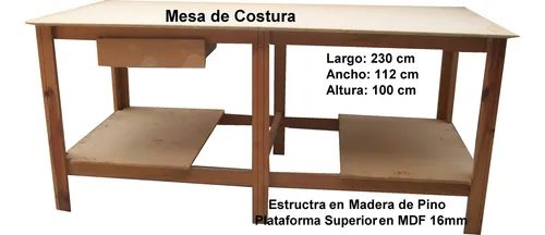 Mesa De Corte Y Costura 112x230 (Usado)