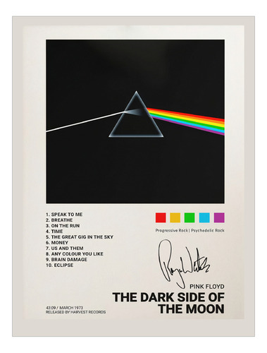 Poster Papel Fotografico Pinkfloyd Dark Side Of Moon 45x30