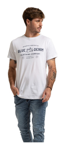 Remera Blue Denim Para Hombre Motor Oil